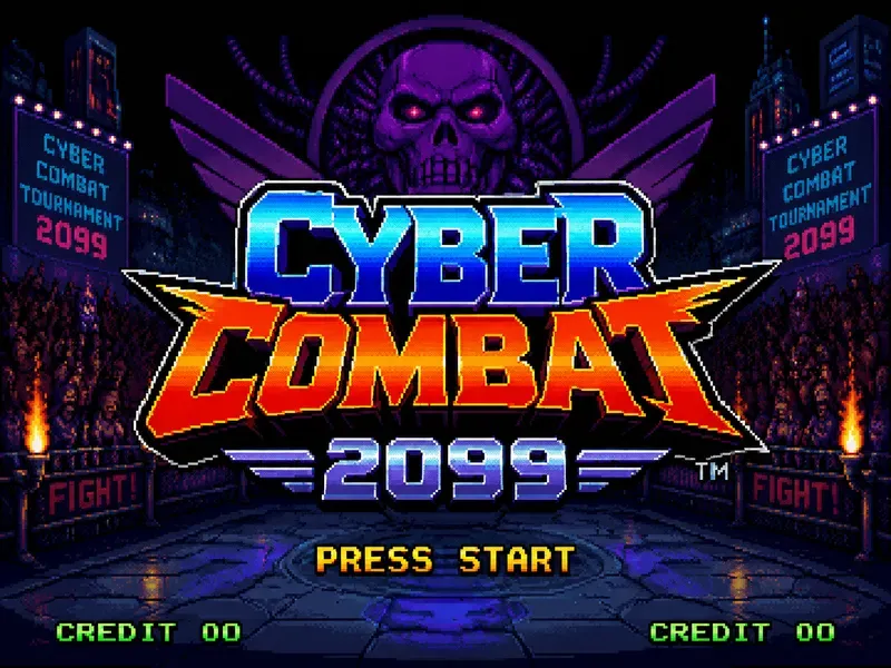 16bit Fighting Game Main UI Screens