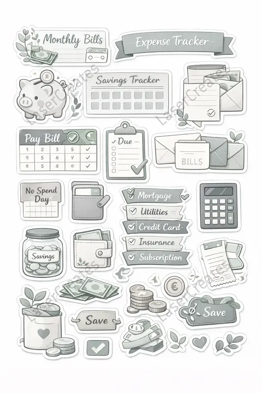 Budget Savings Sticker Sheets