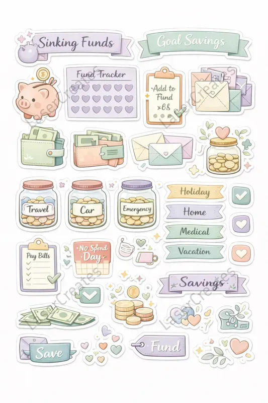 Budget Savings Sticker Sheets