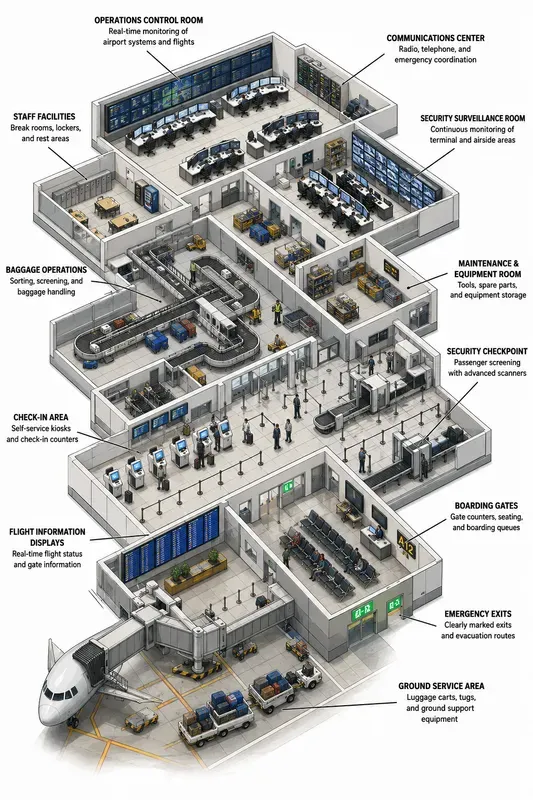 Isometric Technical Cutaway Scenes
