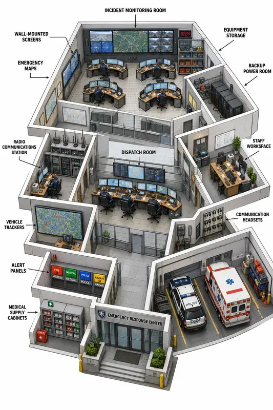 Isometric Technical Cutaway Scenes