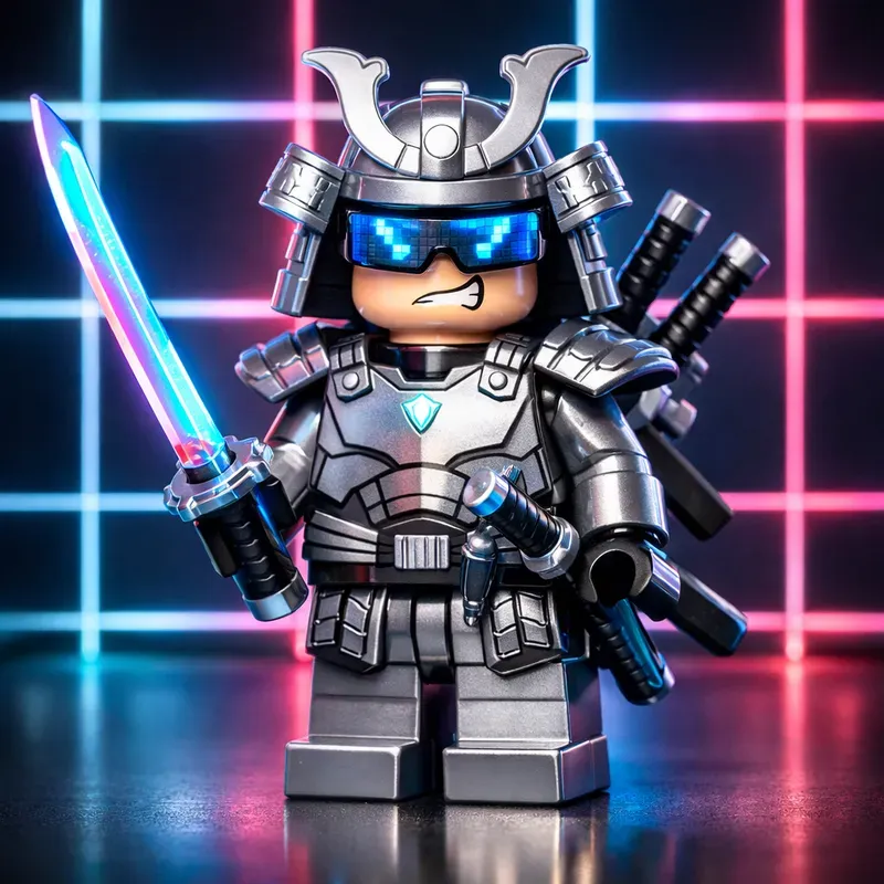 Playful Brick Character Studio Art