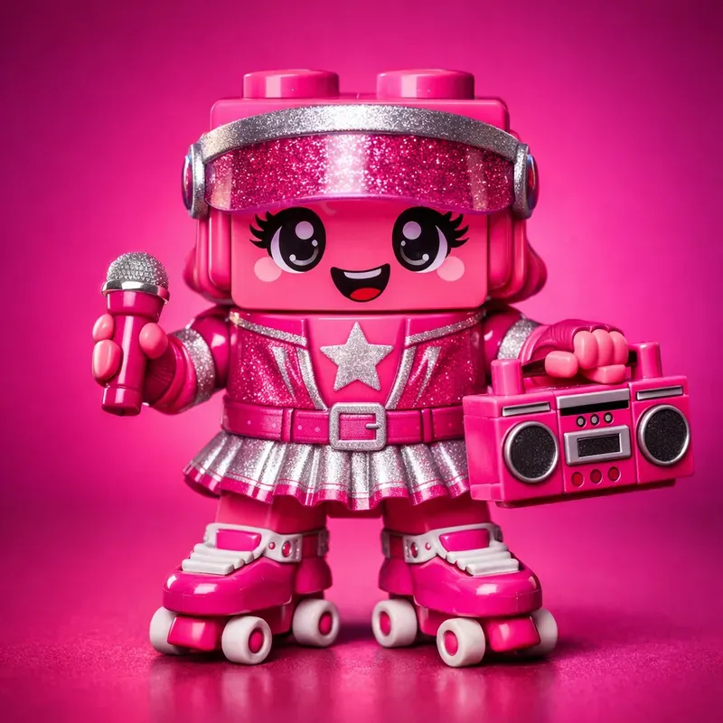 Playful Brick Character Studio Art