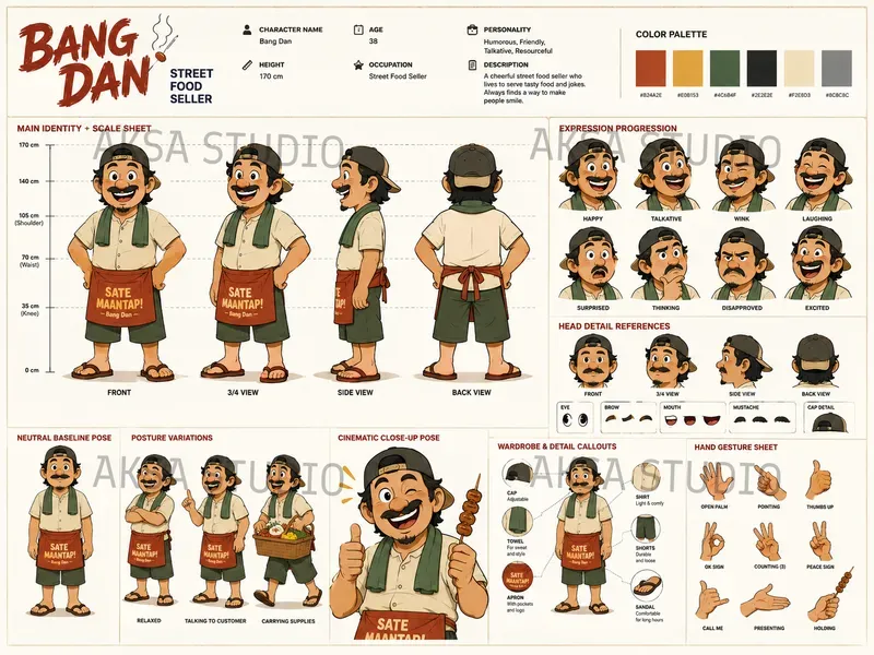 2D Cartoon Character Sheet Pros