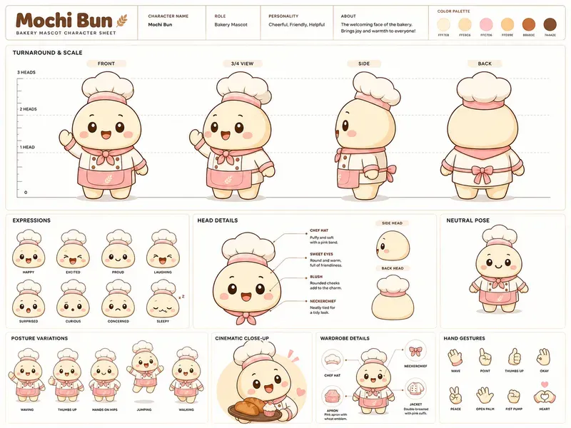 2D Cartoon Character Sheet Pros