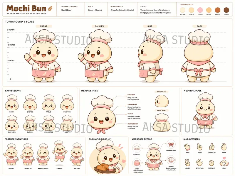 2D Cartoon Character Sheet Pros