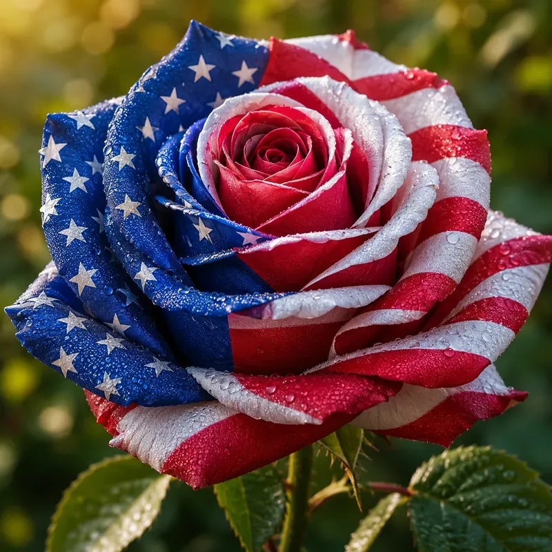 Patriotic Flag Roses