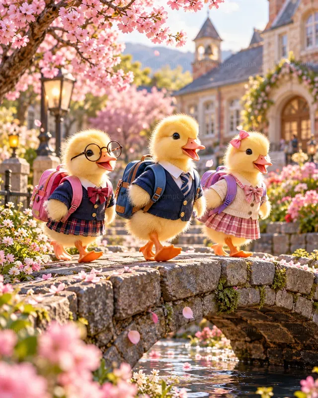 Hyperrealistic Baby Animal School Days