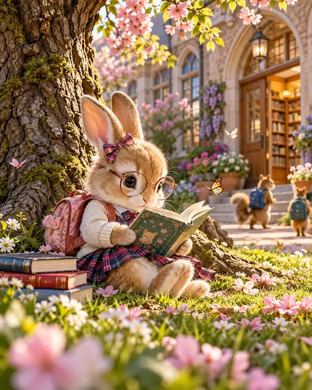 Hyperrealistic Baby Animal School Days