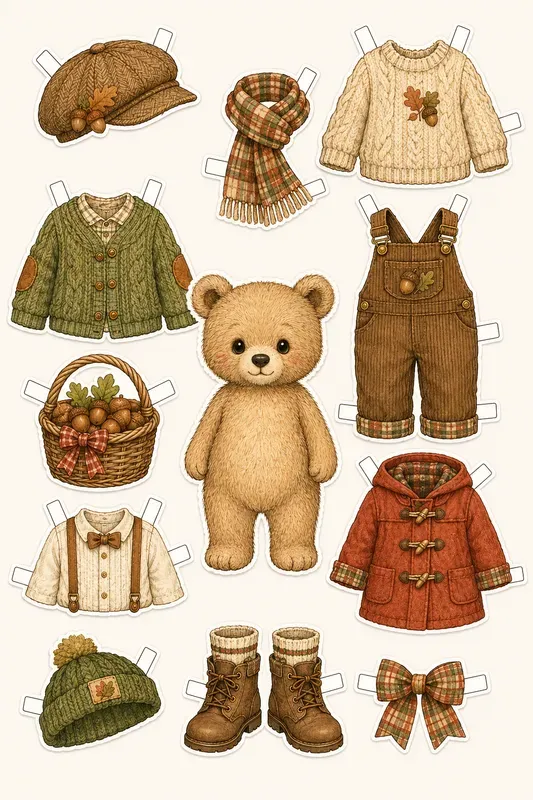 Strawberry Bunny Vintage Dressup Sheets