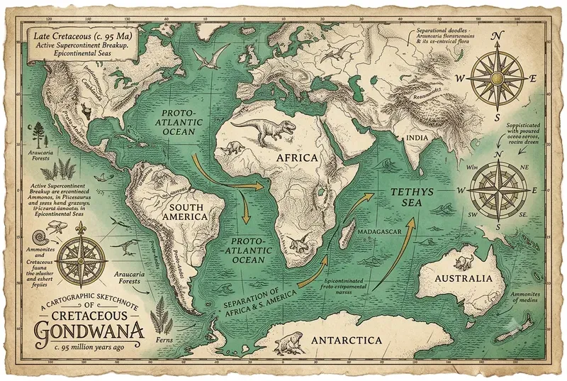 Prehistoric World Map Graphic Assets