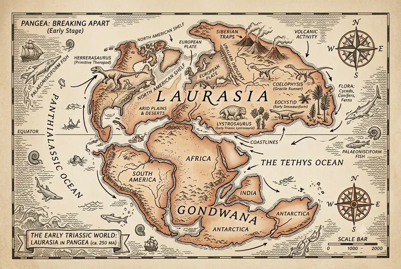Prehistoric World Map Graphic Assets