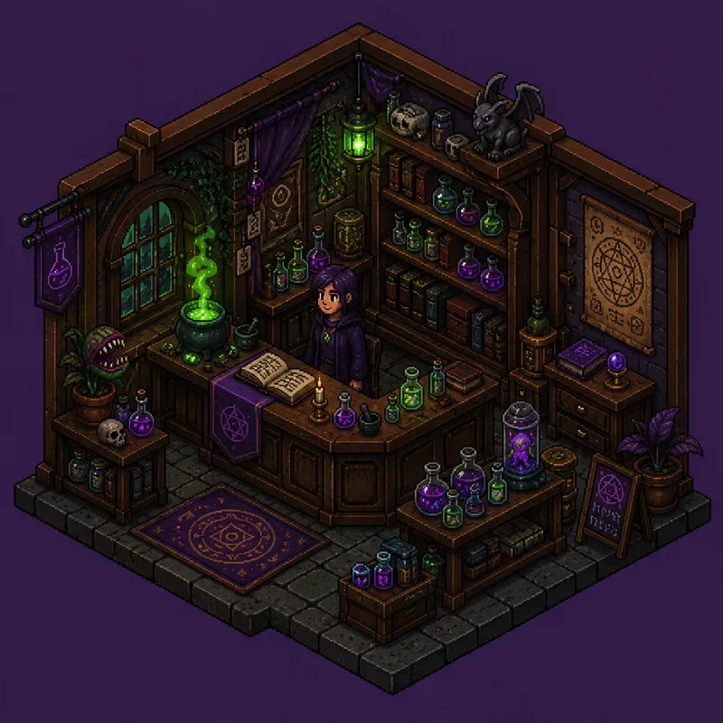 Retro RPG Isometric Pixel Art Environments