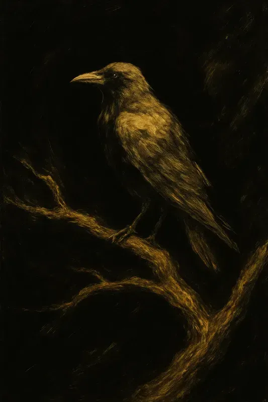 Black Gold Impressionist Art