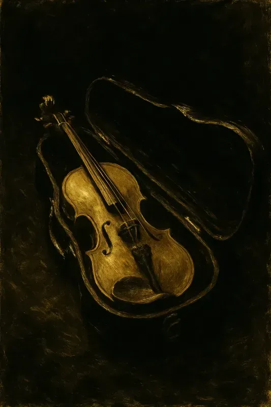 Black Gold Impressionist Art