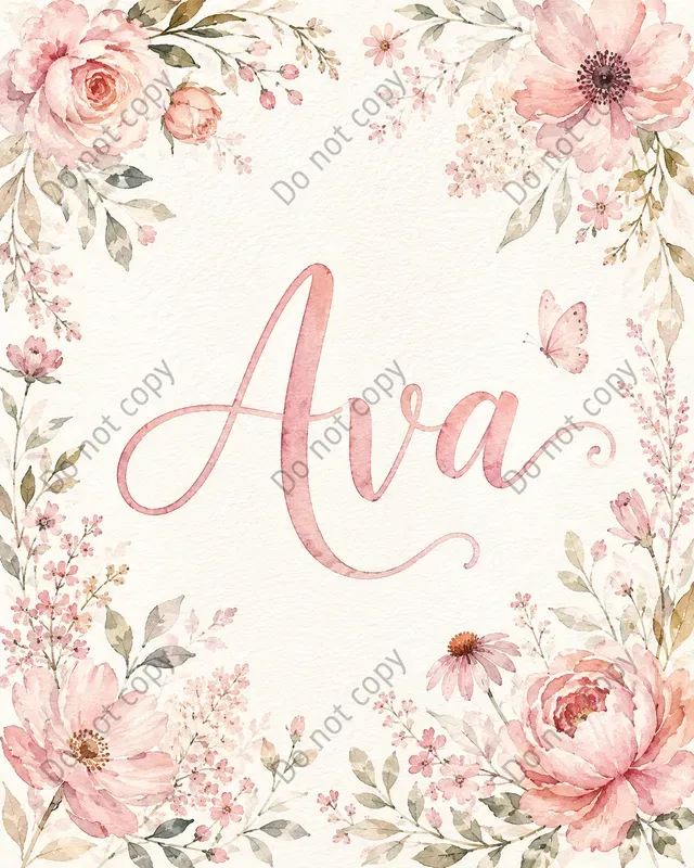 Watercolor Nursery Name Signs