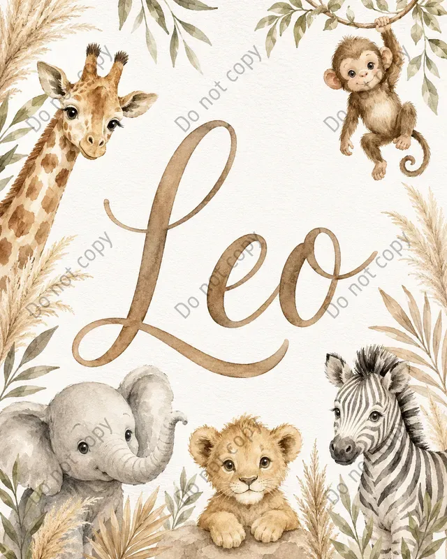Watercolor Nursery Name Signs