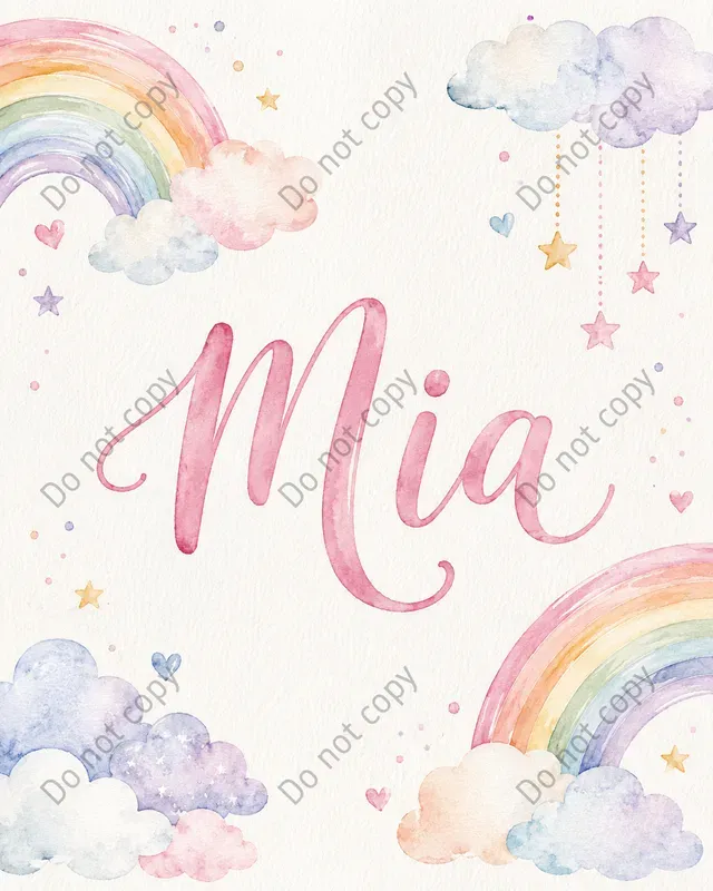 Watercolor Nursery Name Signs