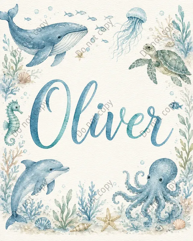 Watercolor Nursery Name Signs