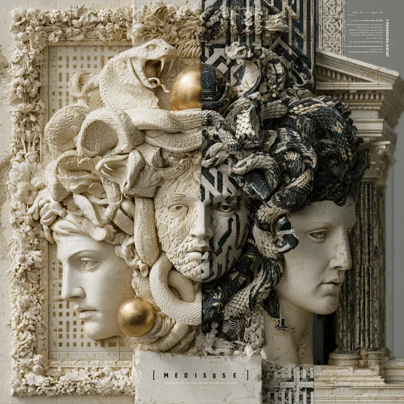 Ivory Op Art Porcelain Reliefs