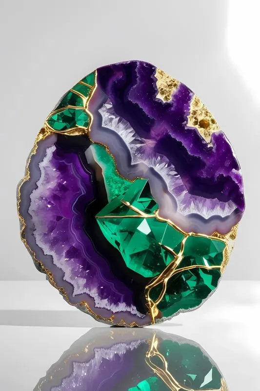 Luxurious Crystal Geode Art