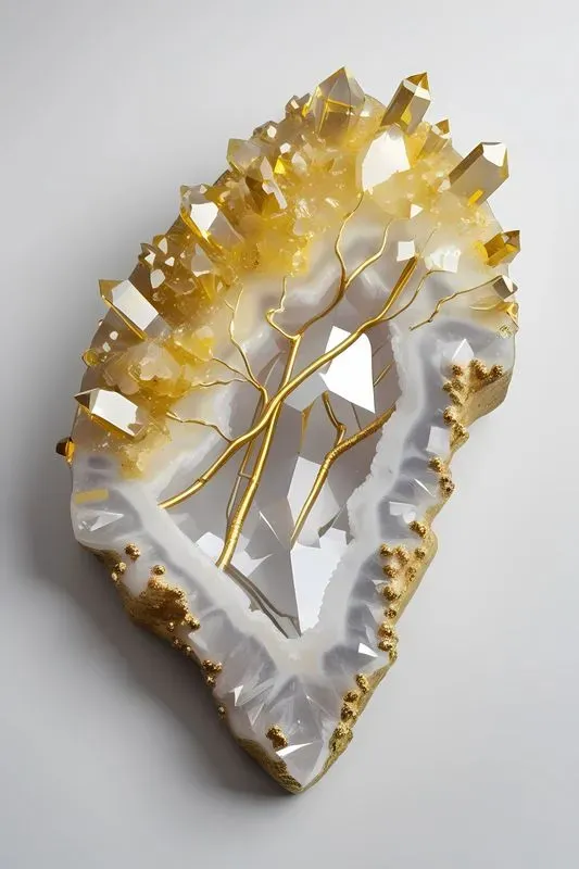 Luxurious Crystal Geode Art