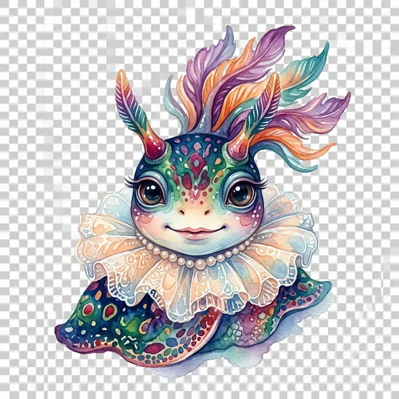 Whimsical Watercolor Avatar Clipart Pngs