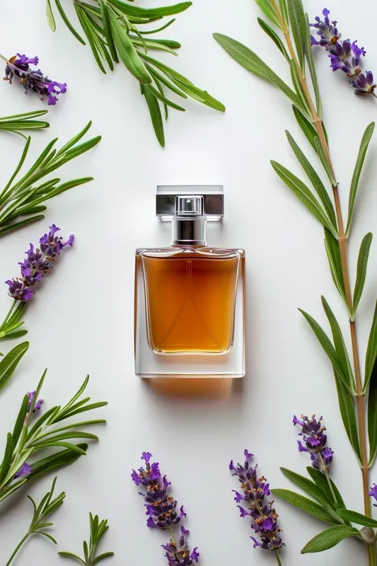 Perfume Bottles With Beautiful Flowers