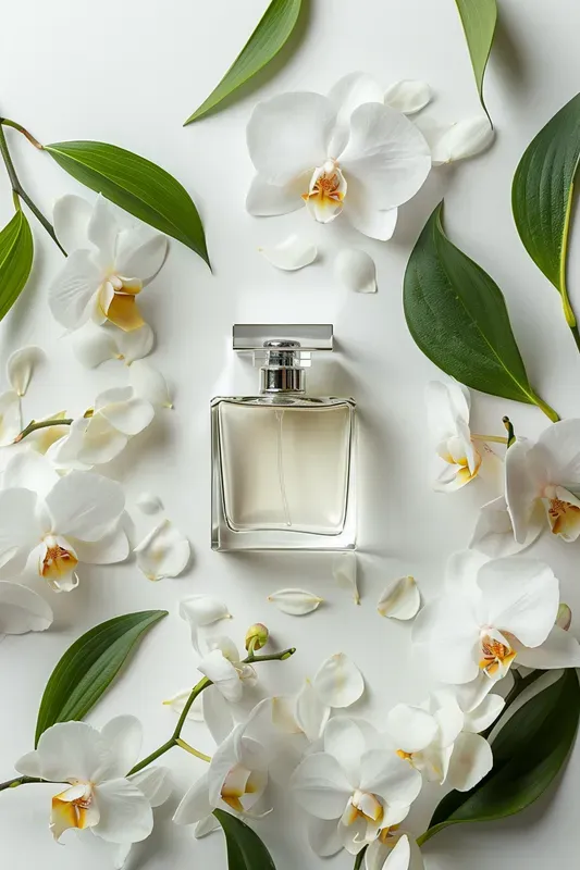 Perfume Bottles With Beautiful Flowers