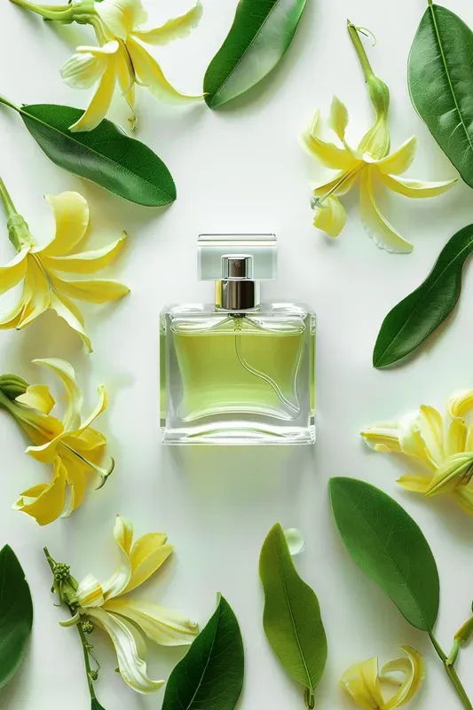 Perfume Bottles With Beautiful Flowers