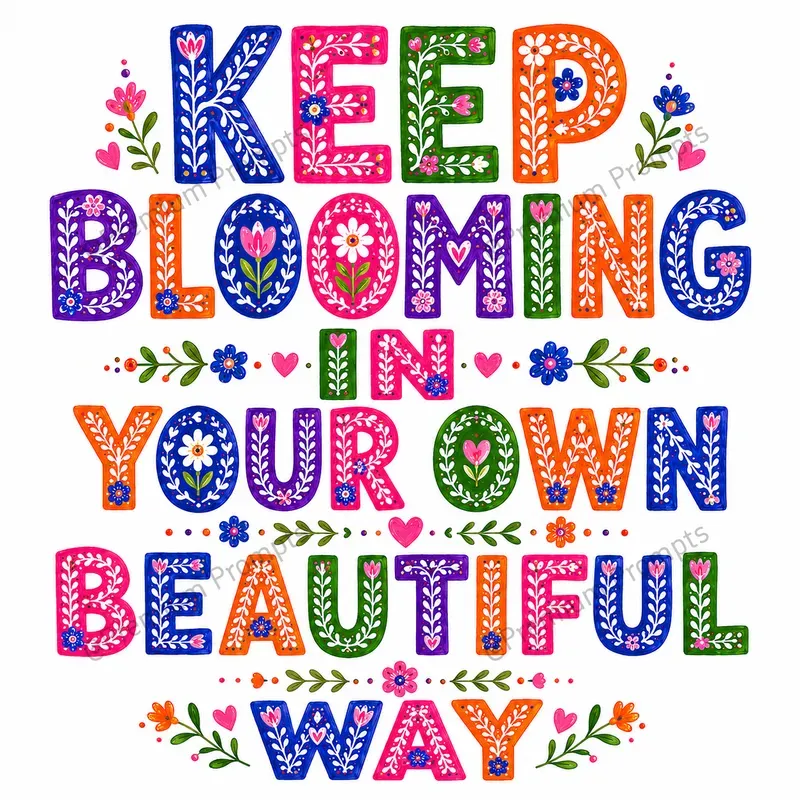Folk Art Lettering Typography Designs