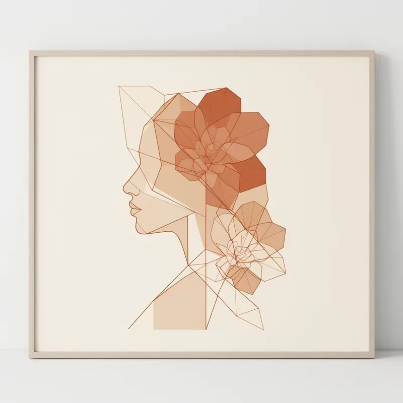 Geometric Minimalist Line Art Posters
