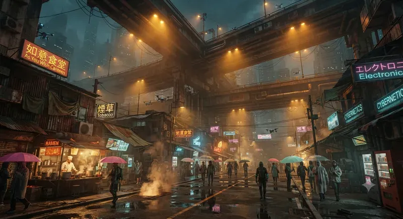 Cyberpunk Neotokyo Streetscapes