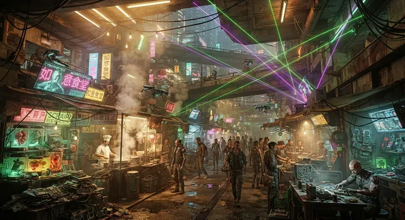 Cyberpunk Neotokyo Streetscapes