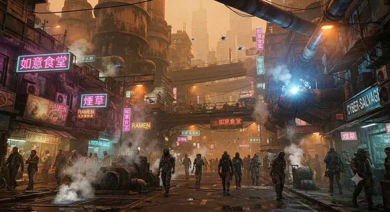 Cyberpunk Neotokyo Streetscapes