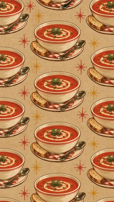Dinner Kraft Paper Seamless Patterns
