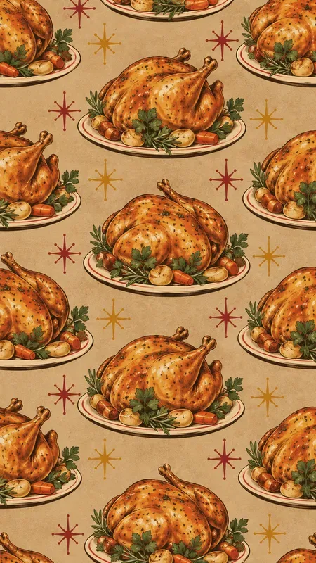 Dinner Kraft Paper Seamless Patterns