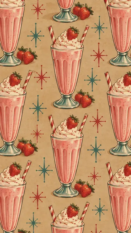 Dinner Kraft Paper Seamless Patterns