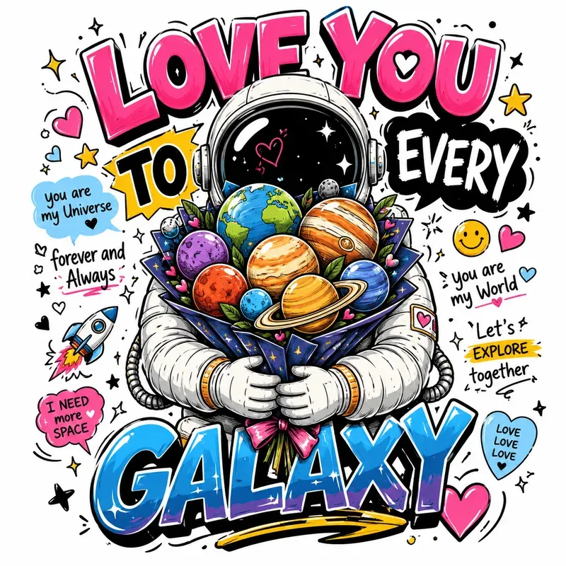 Cute Streetwear Love Doodle Tshirts