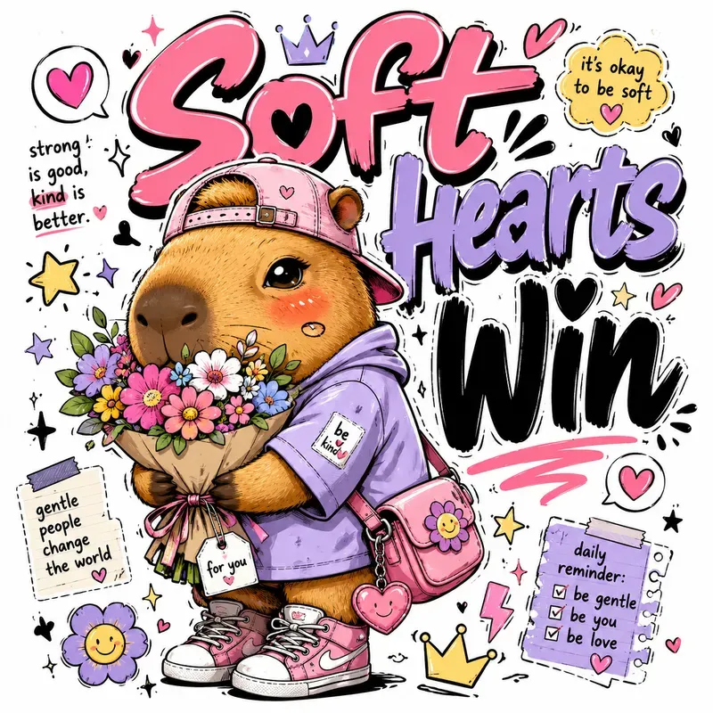Cute Streetwear Love Doodle Tshirts