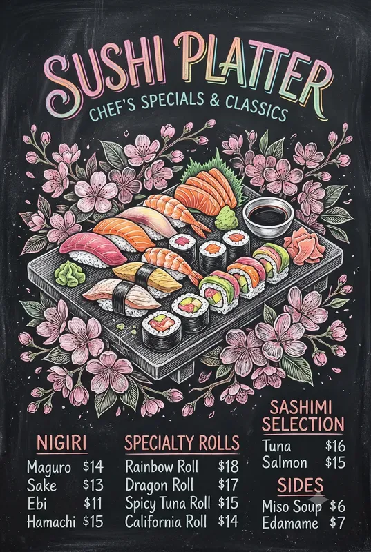 Bistro Chalkboard Menu Art Templates