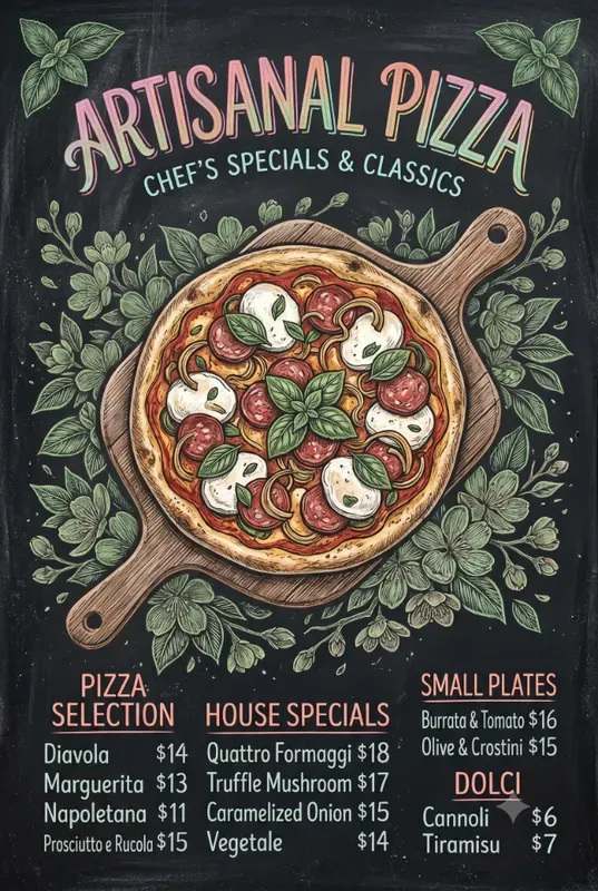 Bistro Chalkboard Menu Art Templates