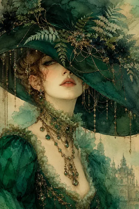 Vintage Watercolor Aristocrat Portraits
