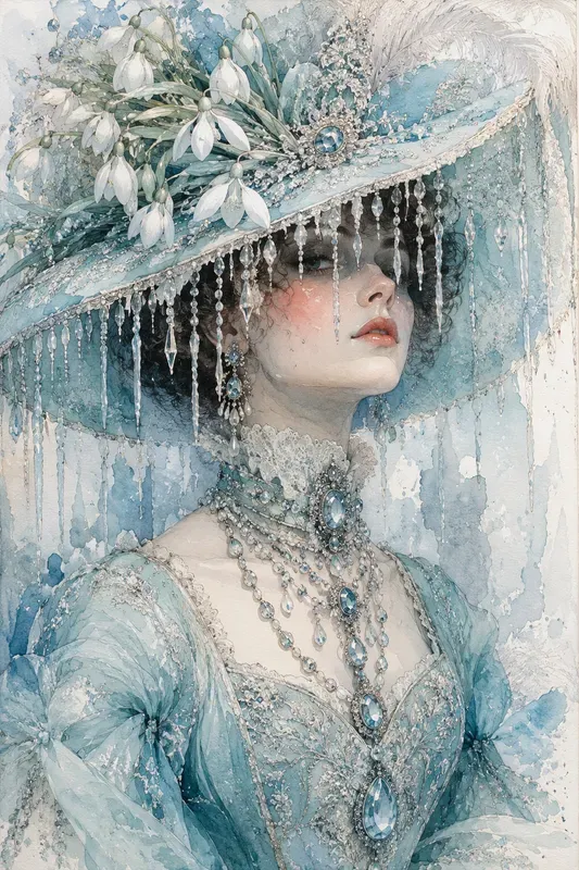 Vintage Watercolor Aristocrat Portraits