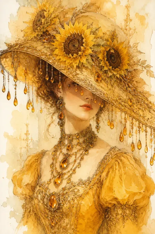 Vintage Watercolor Aristocrat Portraits