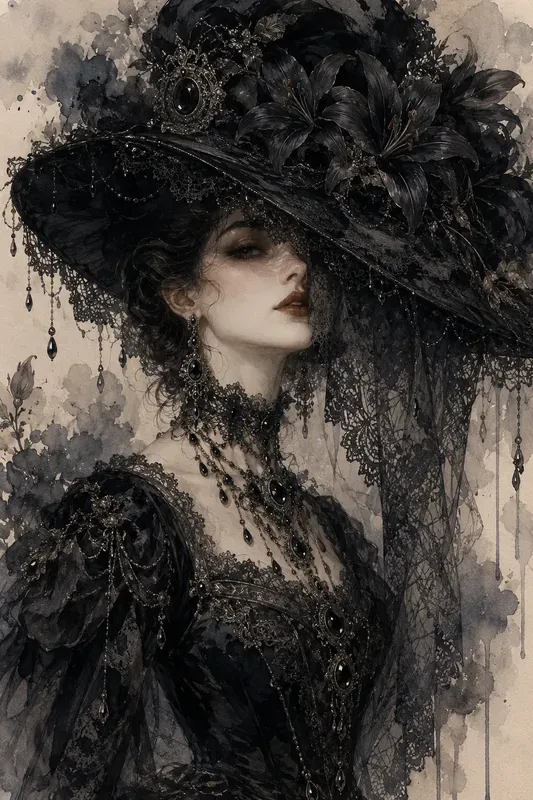 Vintage Watercolor Aristocrat Portraits