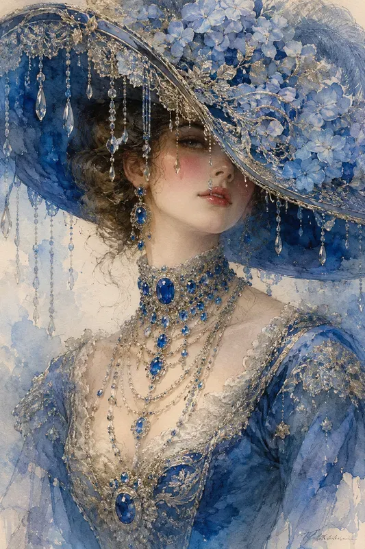 Vintage Watercolor Aristocrat Portraits