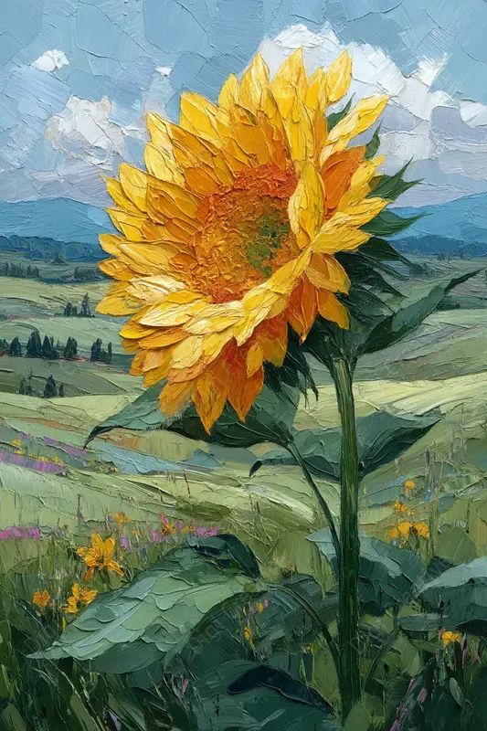 Expressive Floral Oil Paintings