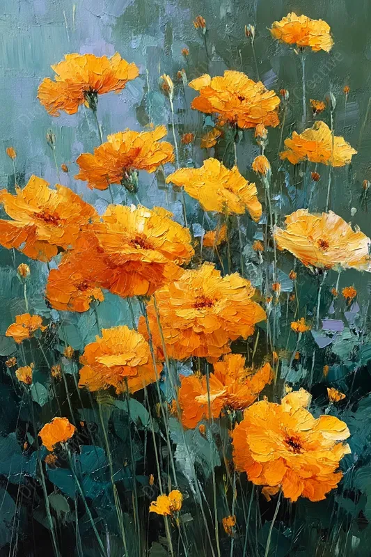 Expressive Floral Oil Paintings