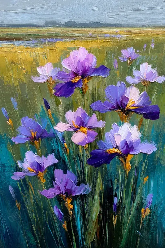Expressive Floral Oil Paintings